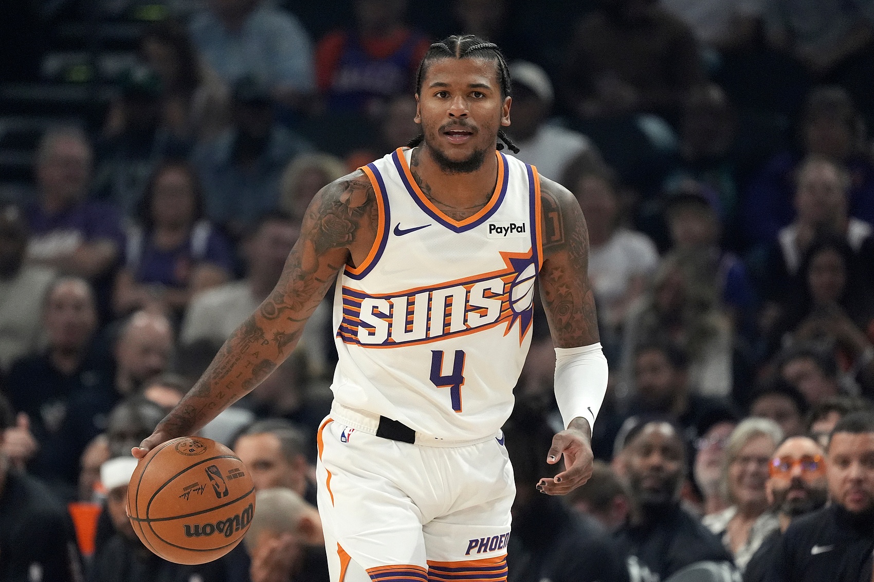 JJB jjb Jingjibao 竞技宝 电竞赛事 体育赛事 体育 电竞-杰伦·格林代表太阳出战的比赛3胜0负 场均16.5分钟贡献14.3分