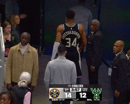 JJB jjb Jingjibao 竞技宝 电竞赛事 体育赛事 体育 电竞-虚晃一枪!字母哥走回更衣室仅一个回合出现在替补席